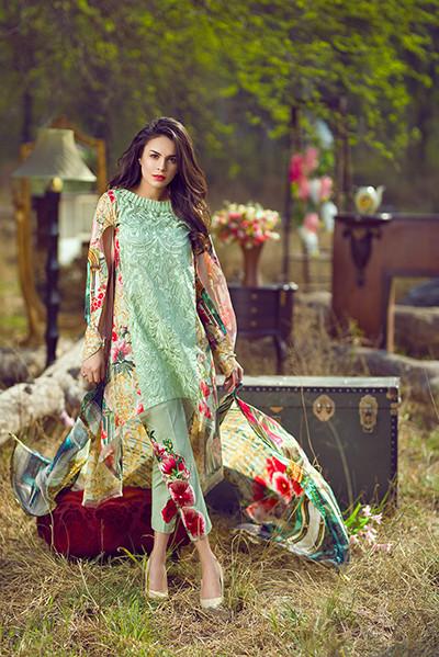 Asifa & Nabeel Lawn Collection 2017 – Bright Beetles – 11B