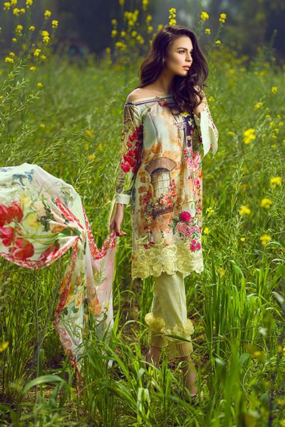 Asifa & Nabeel Lawn Collection 2017 – Bubble Tea – 9G
