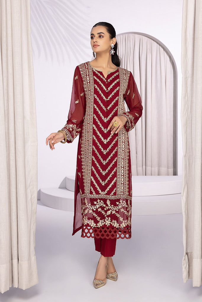 Azure Luxury Embroidered Formal Shirts – Sangria