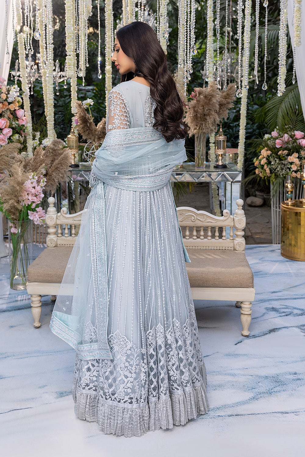 Azure wedding dress