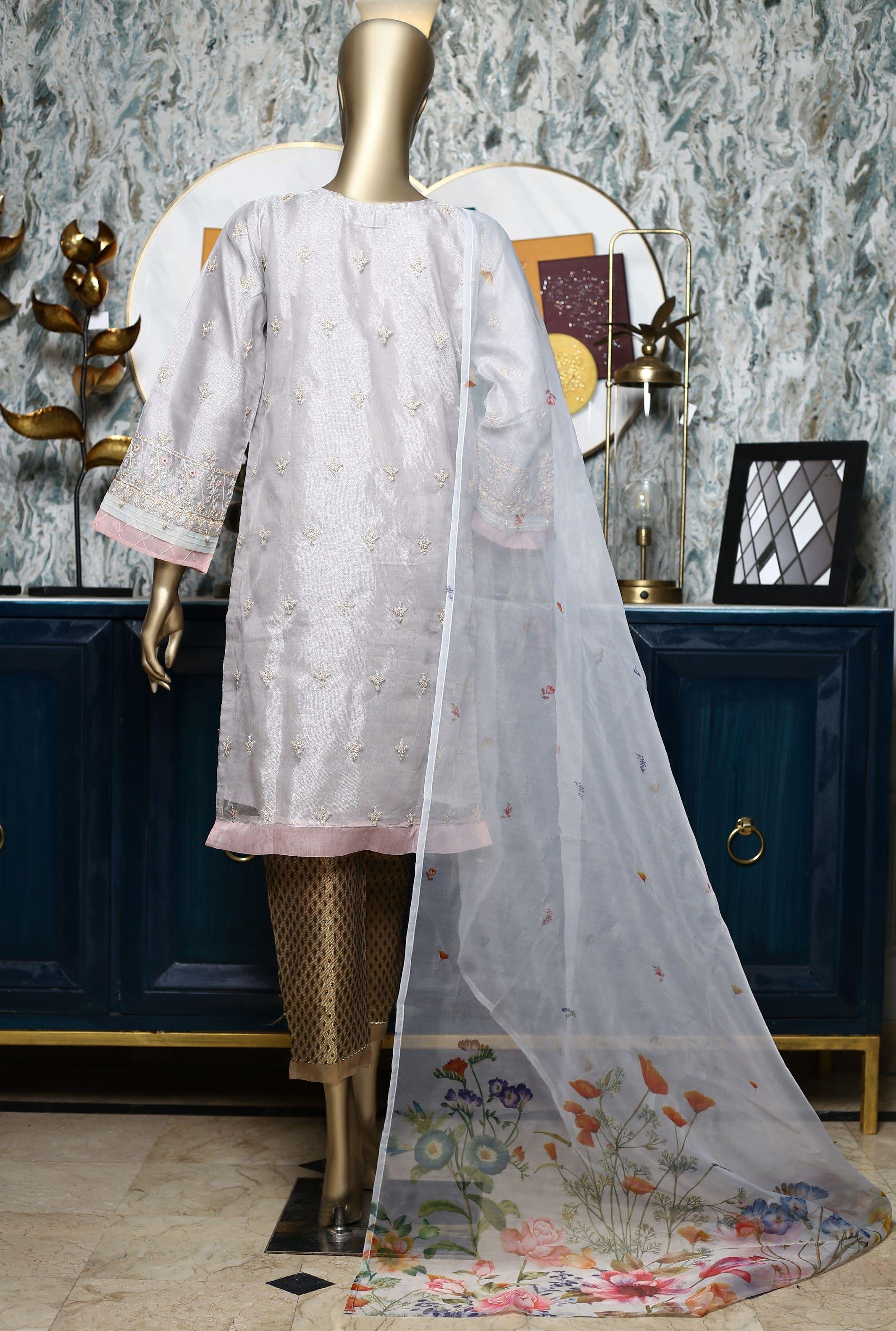 Bin Saeed Stitched Formal Organza 2PC Collection DN-8 YourLibaas UAE Bin Saeed Stitched Formal Organza 2PC Collection DN-8 YourLibaas UAE