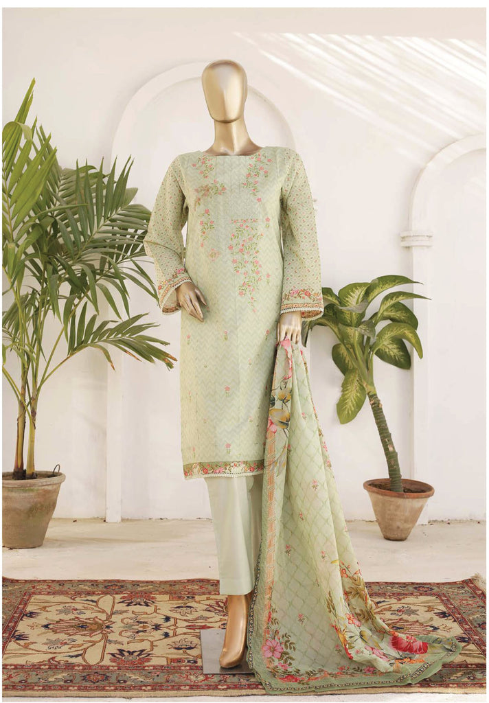 Bin Saeed Stitched Embroidered 3PC Lawn Collection – D-78