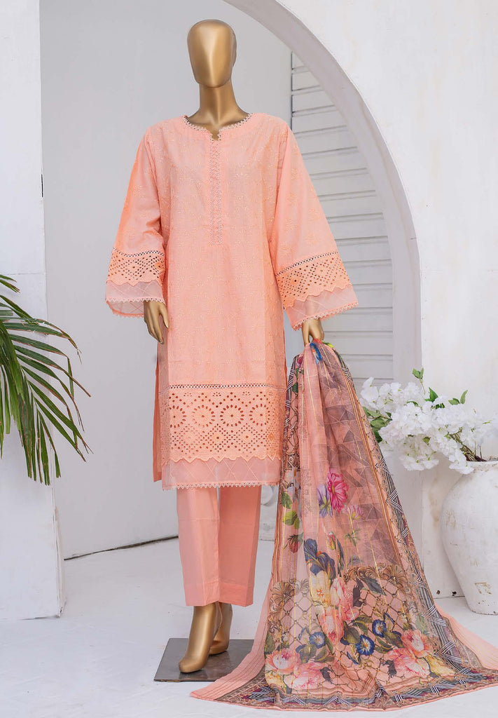Bin Saeed Stitched Chikankari 3Pc Collection – DN-2