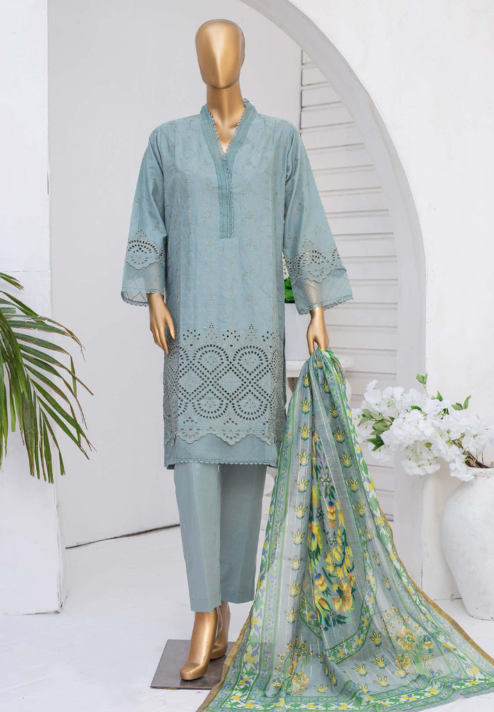 Bin Saeed Stitched Chikankari 3Pc Collection – DN-3