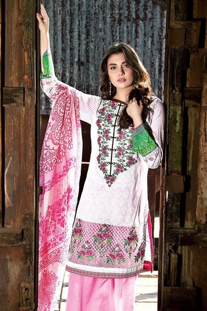 Gul Ahmed Summer 2016 Collection – Light Pink La Chiffon C-387 - YourLibaas
 - 1