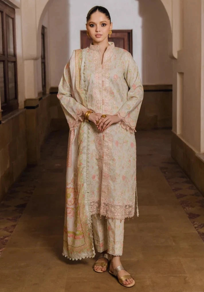 Aabyaan Shezlin Chikankari Lawn by Qalamkar – NISHA (AS-09)