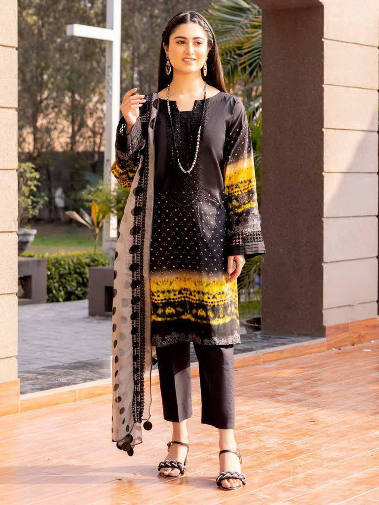 Charizma Combination Embroidered Lawn Collection 2023 – CC-10