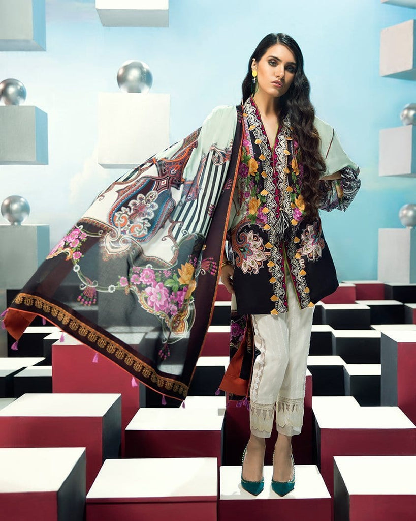 Zaha by Khadijah Shah – 3pc Lawn Collection – Celestia (ZL-18B)