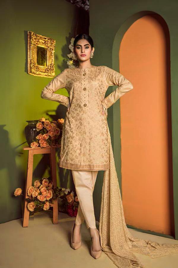 Adan's Libas Aurelia Embroidered Lawn Collection 2019 – ZA-2931 Calico