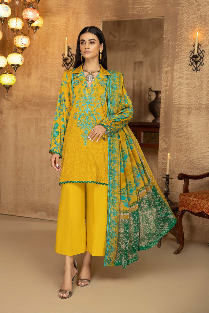 Charizma Aniiq – Embroidered Lawn Suit With Chiffon Dupatta AN22-09