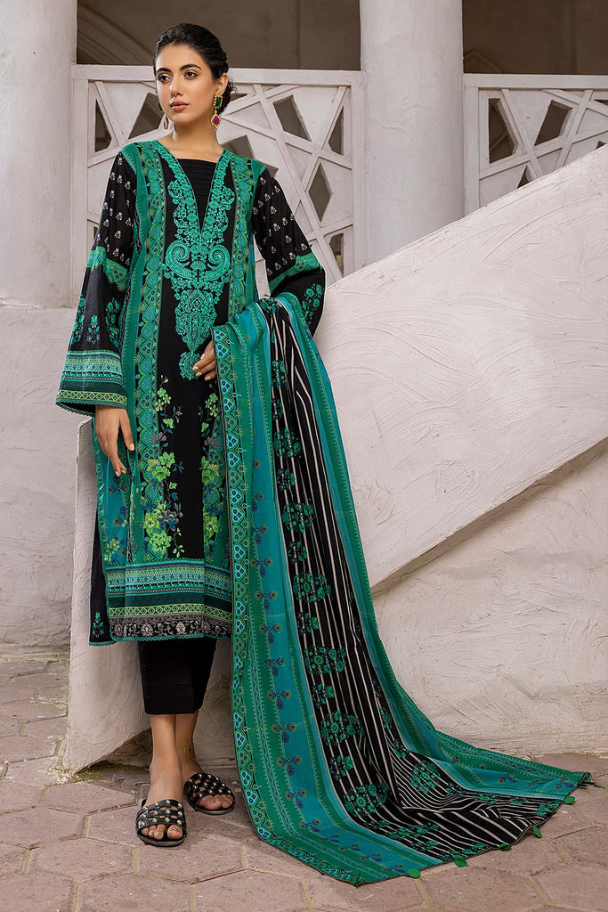 Charizma aniiq · Embroidered Lawn Suit With Embroidered Chiffon Dupatta – ANS-20