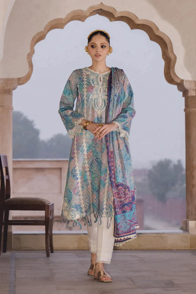 Aabyaan Shezlin Chikankari Lawn by Qalamkar – MEERAK (AS-12)