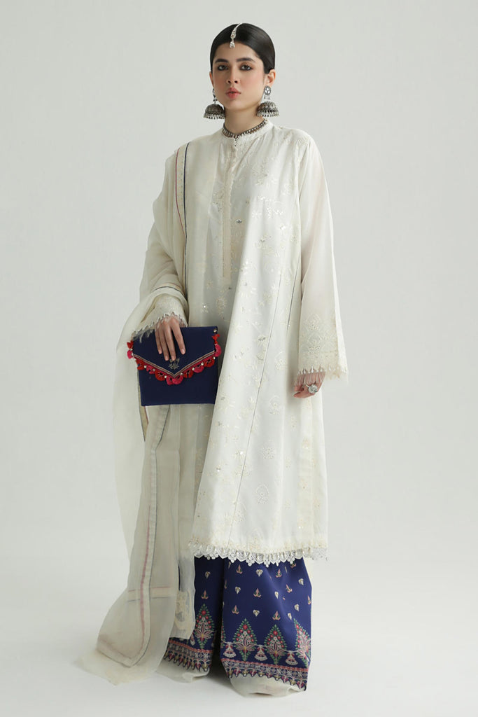 Zara Shahjahan x Ayeza Khan Luxury Lawn Collection 2024 – DEENA-12B