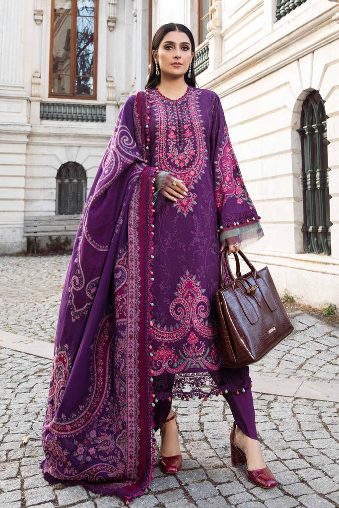 MARIA.B Linen Winter Collection – Purple DL-1108