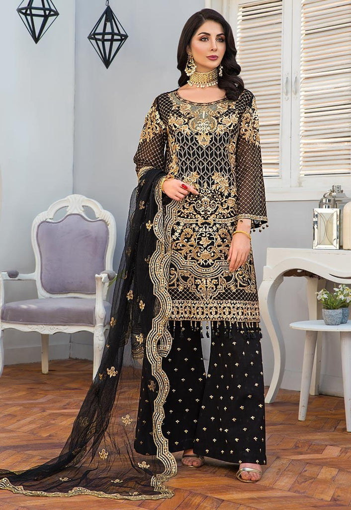 Maryam's Gold Luxury Embroidered Chiffon Collection Vol 6 – MG-62 Hellebore