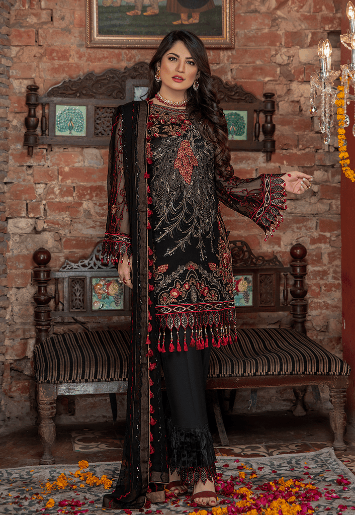 Maryam's Premium Luxury Embroidered Chiffon Collection Vol 5 – MP-153 Sable