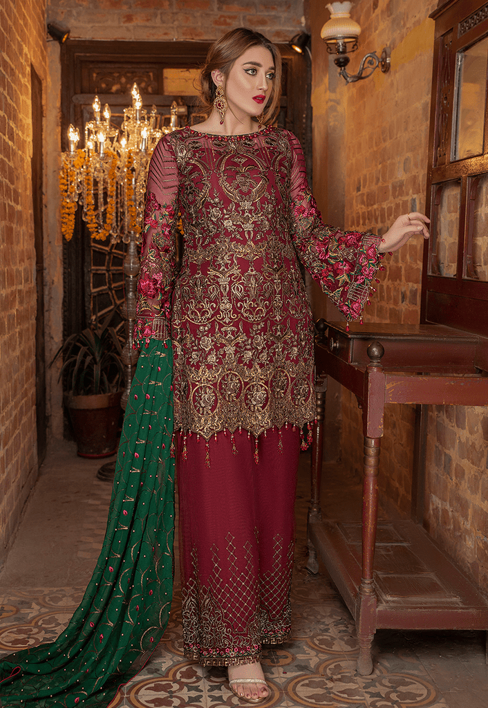 Maryam's Premium Luxury Embroidered Chiffon Collection Vol 5 – MP-152 Mulberry Jam