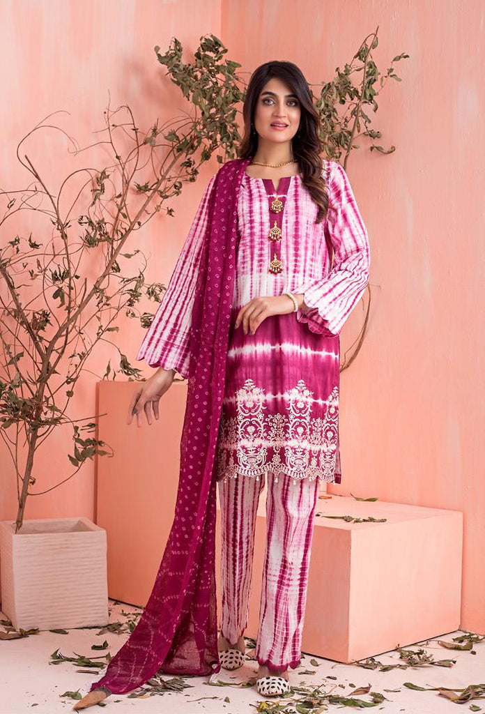 Daman Chikankari Lawn Collection with Bandhani Dupatta – DCK-5