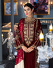 Emaan Adeel Makhmal Luxury Velvet Collection – Deep mehroon (MKH 5)