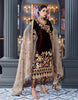 Emaan Adeel Makhmal Luxury Velvet Collection – Gold brown (MKH 4)