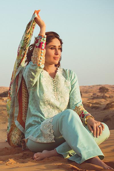 Faraz Manan Crescent Lawn Collection 2016 – FM12 Sky Sweller - YourLibaas
 - 1