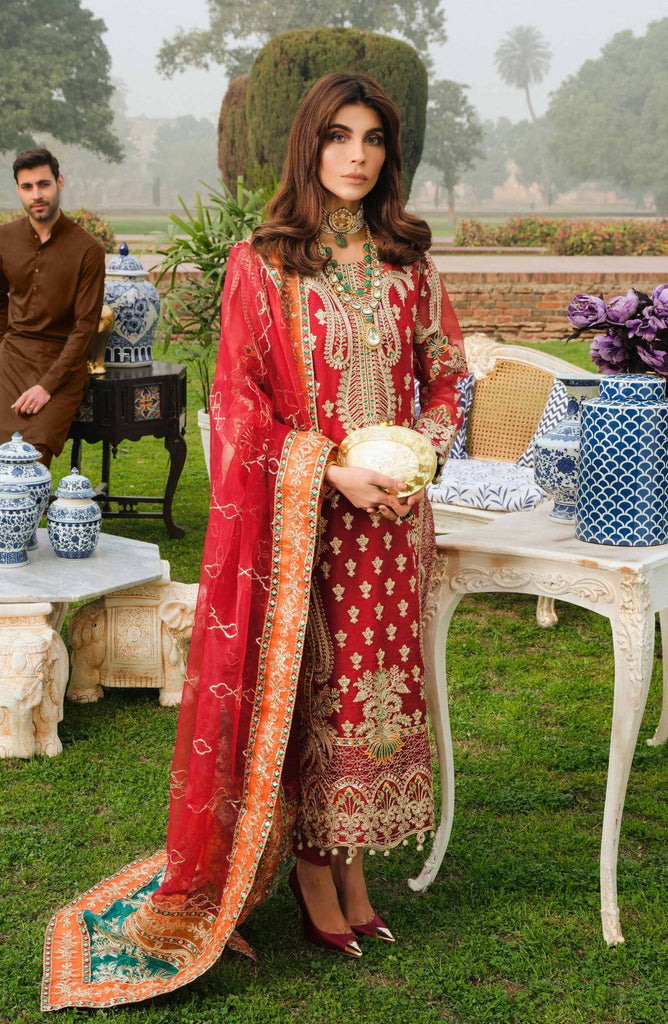 Freesia Miraj Wedding Formals by Maryum N Maria – Formal Dress - MOLTEN LAVA (FFD-0076)