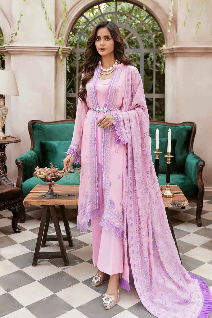 Gul Ahmed Eid Collection 2022 – Embroidered Chiffon Suit with Chiffon Dupatta FE-22025