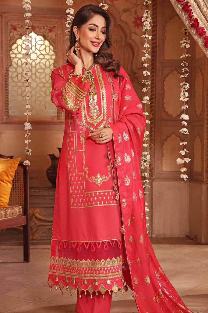Gul Ahmed Festive Eid-ul-Adha Collection – 3PC Lawn Embroidered Suit with Jacquard Dupatta FE-12029