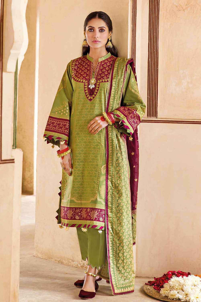 Gul Ahmed Summer 2022 · Essential 3PC Collection – 3PC Banarsi Brocade Lawn Suit CL-22175 B