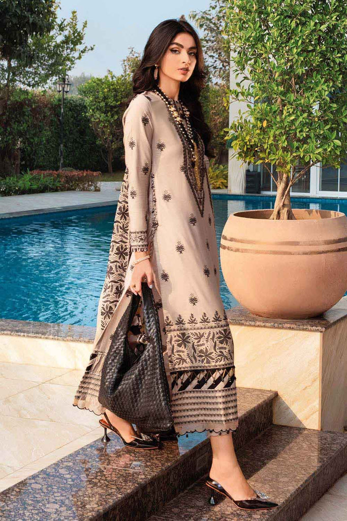 Gul Ahmed Summer 2022 · Premium Collection – 3PC Embroidered Lawn Suit With Embroidered Chiffon Dupatta PM-22019