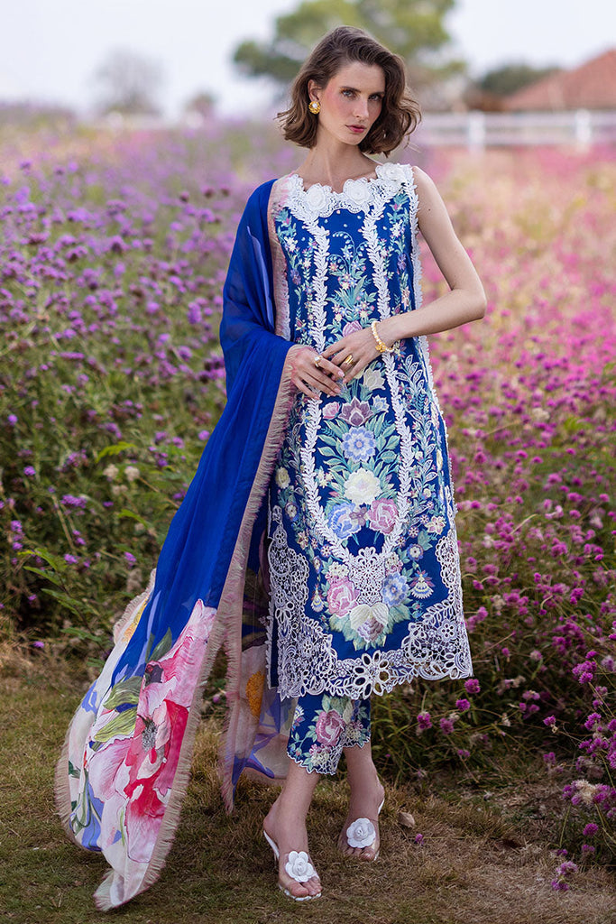 Mushq Hemline Secret Garden Lawn Collection 2024 – Blue Morpho