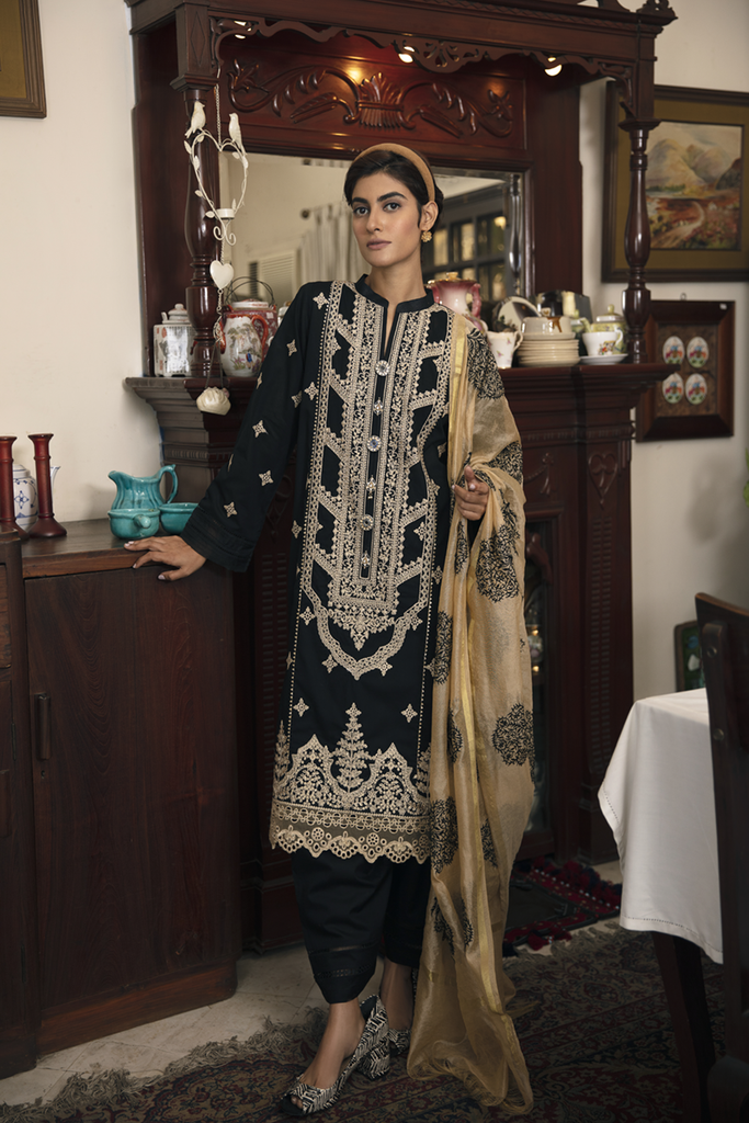 Qalamkar Qline Lawn Collection 2021 – BL-11 Anjuman