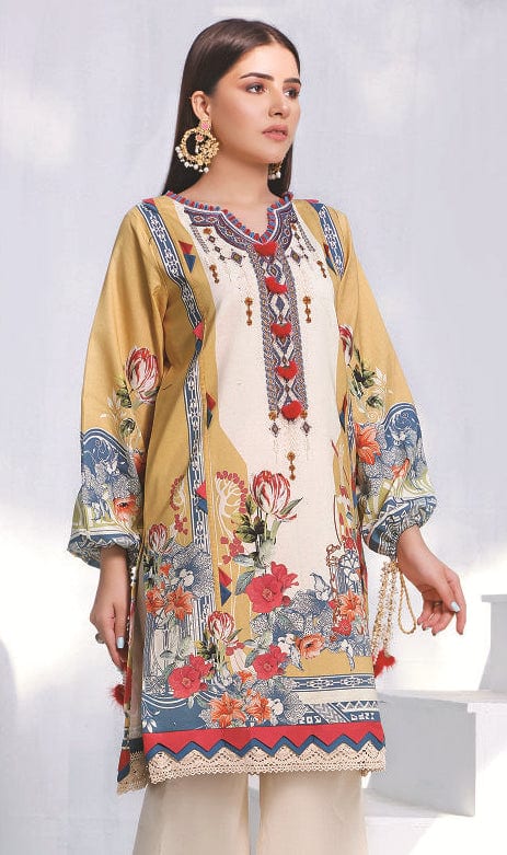 Jade Solitaire · Embroidered Lawn Kurti – 19792-A