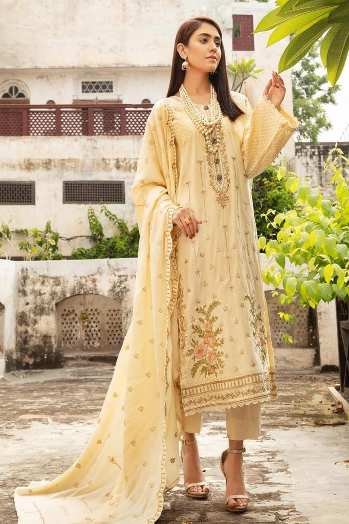 Khoobseerat by Shaista - Peach Embroidery Winter Collection (with Wool Shawl) – DN-283