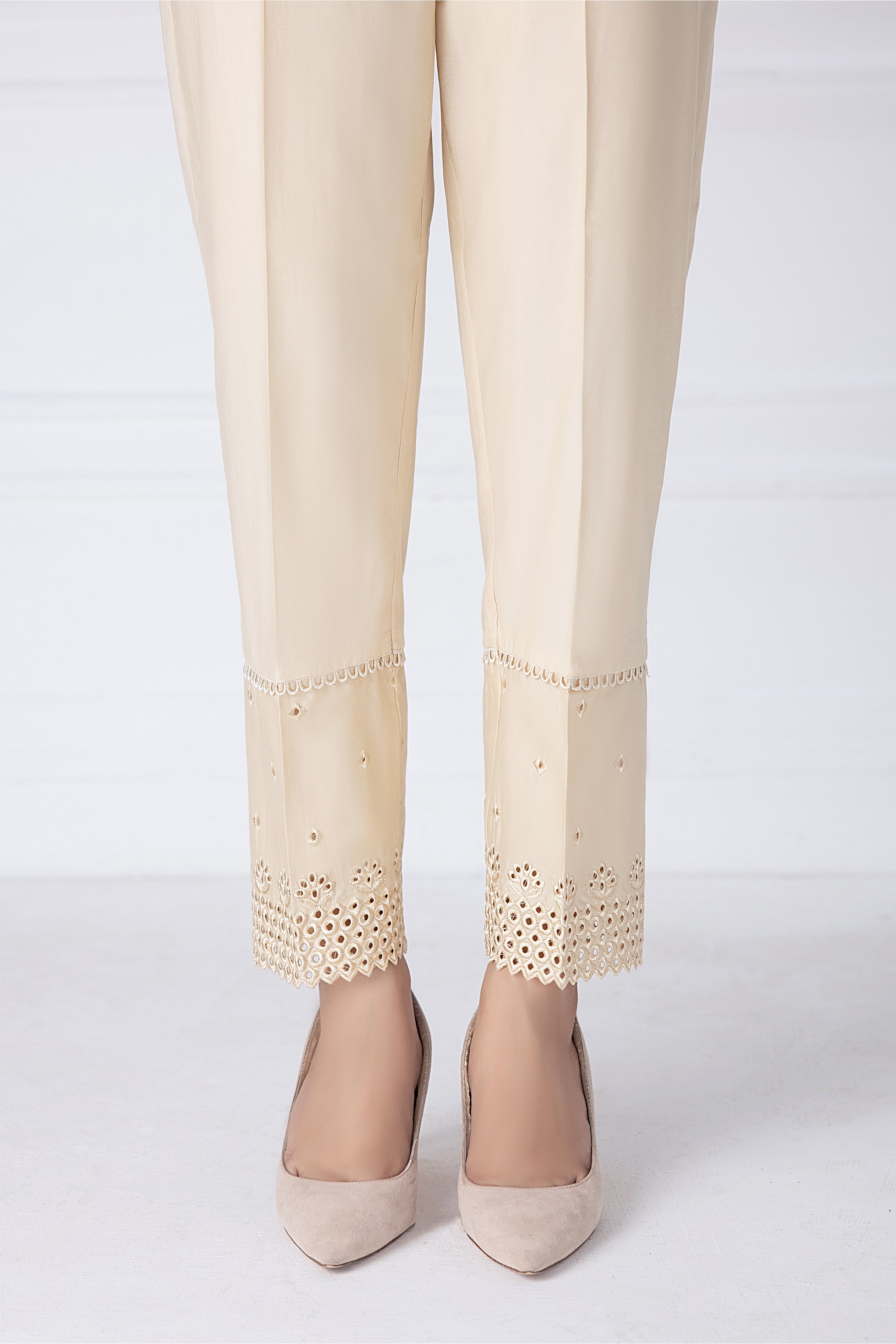 LSM Lakhany 1 Piece Embroidered Cambric Stitched Trouser – T-2851 (BG)