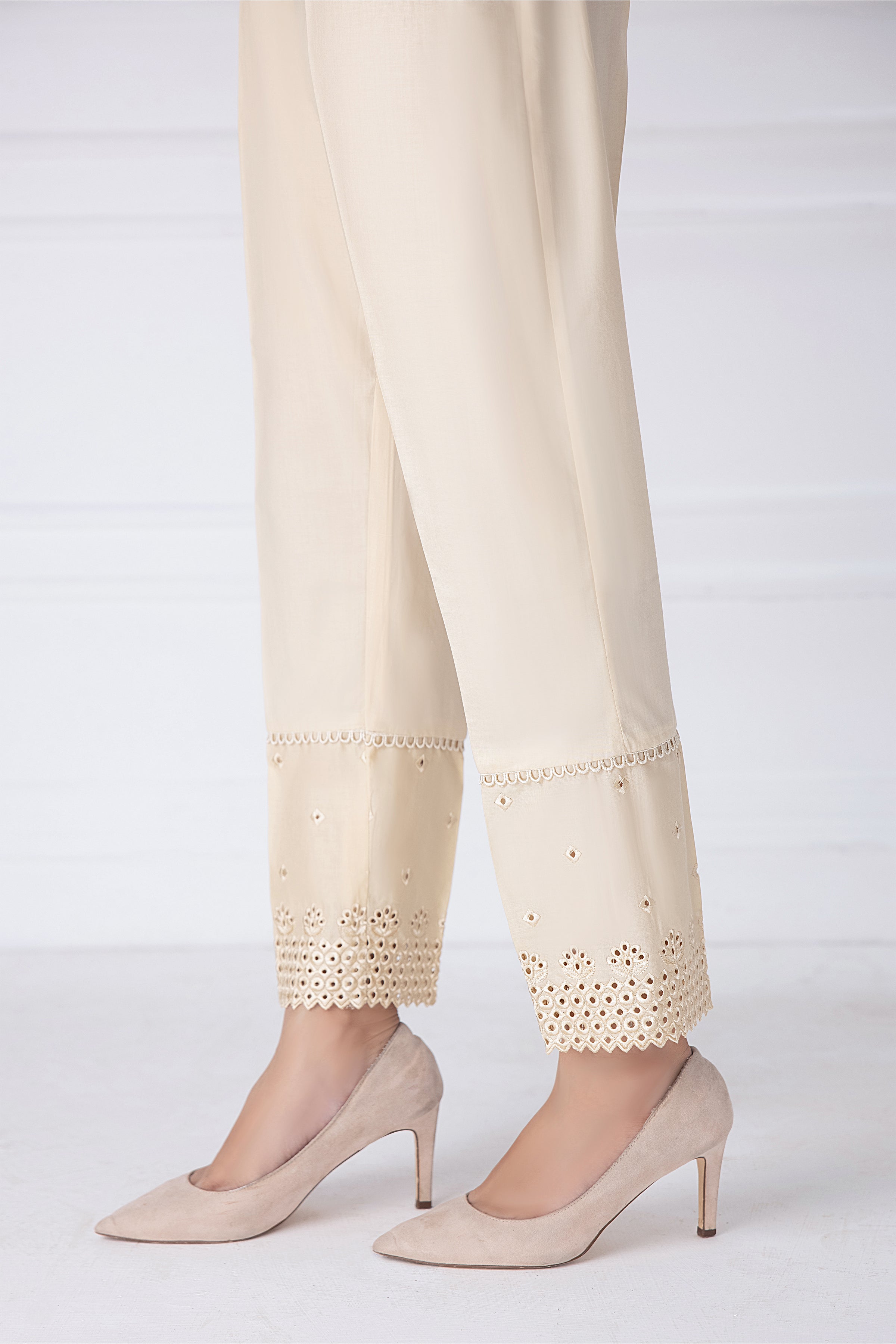 LSM Lakhany 1 Piece Embroidered Cambric Stitched Trouser – T-2851 (BG)