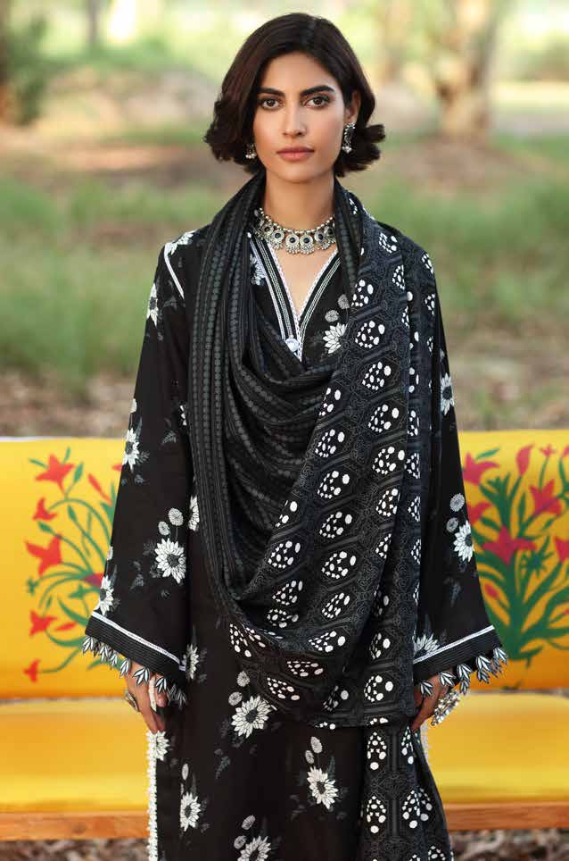 Gul Ahmed Winter Collection 2021 · 3 PC Twill Linen Suit with Twill Linen Dupatta – LT-12017B