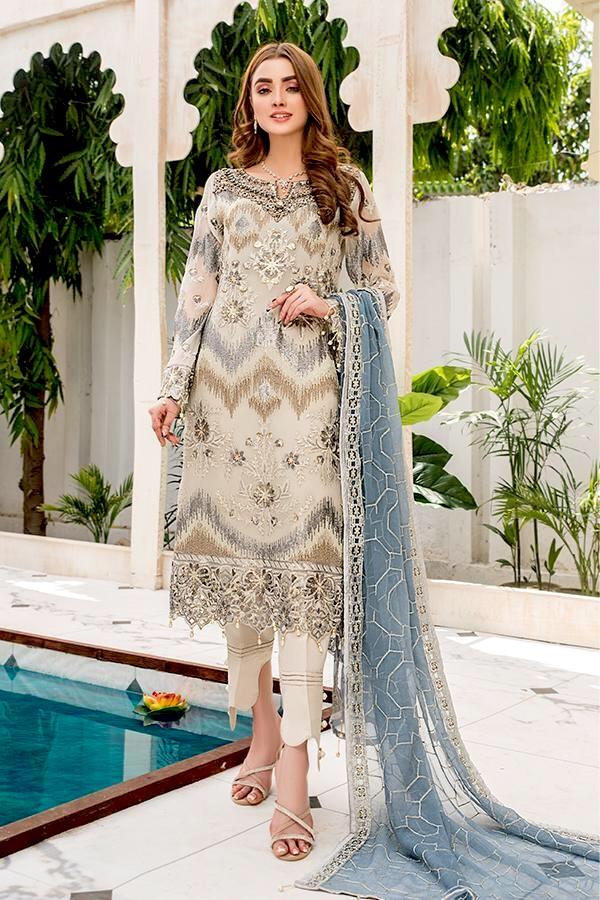 Maryam's Luxury Embroidered Vol-20 – D-01 Lavender Smoke