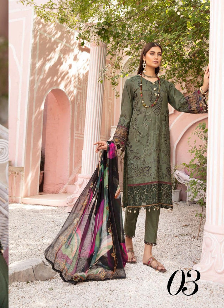 Mina by Riaz Arts Signature Embroidered Lawn Collection Vol-2 – MI-03