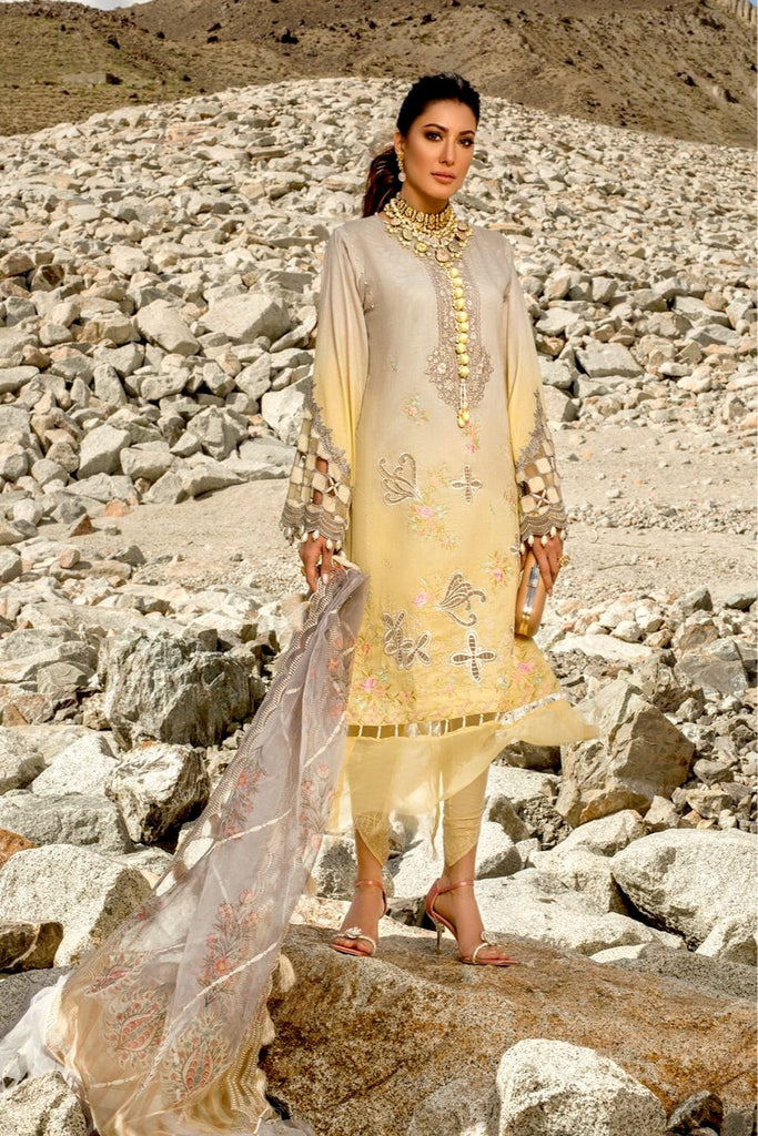 Nisa Hussain Luxury Lawn Collection '21 – NHL08-OMBRE MELLOW
