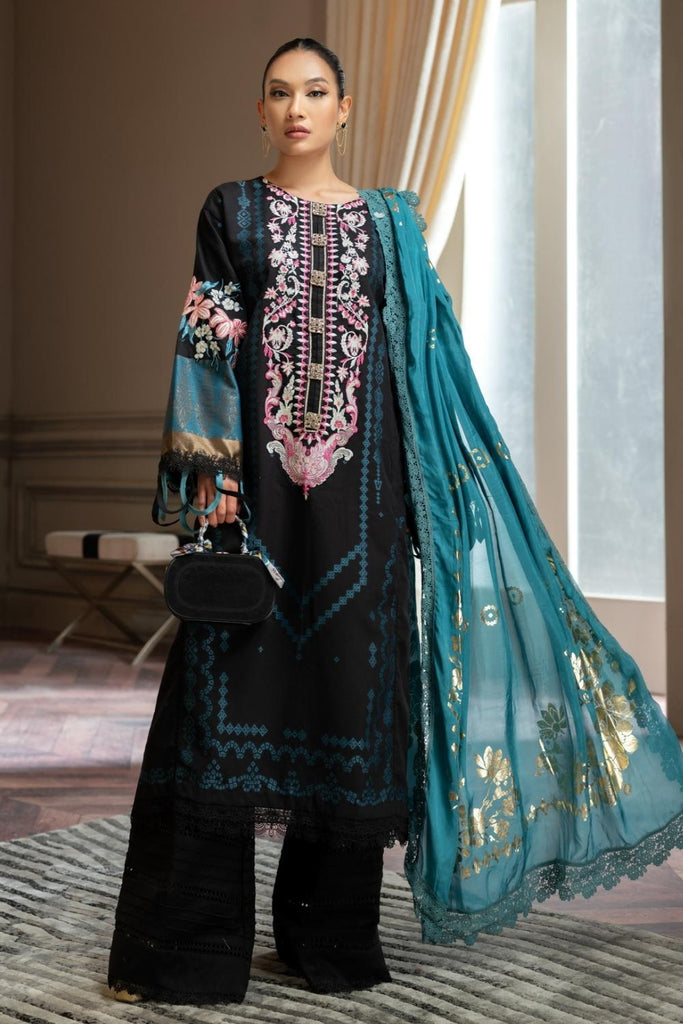 Nisa Hussain x Ittehad Luxury Lawn Collection 2022 – LF-NH1-005