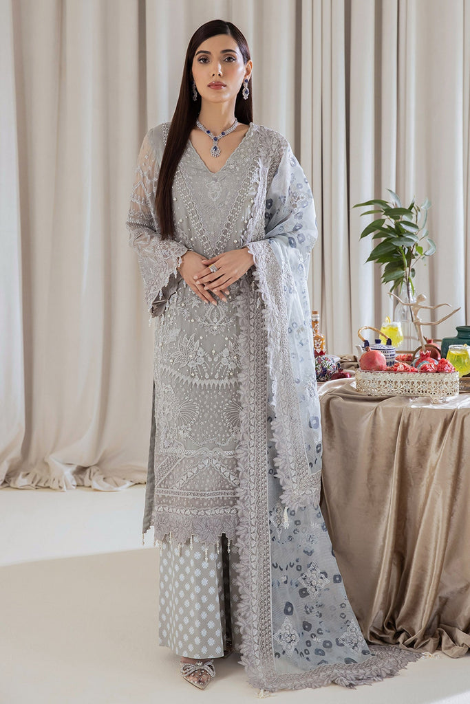 Nureh Elanora Luxury Chiffon Collection – Silver Marlin