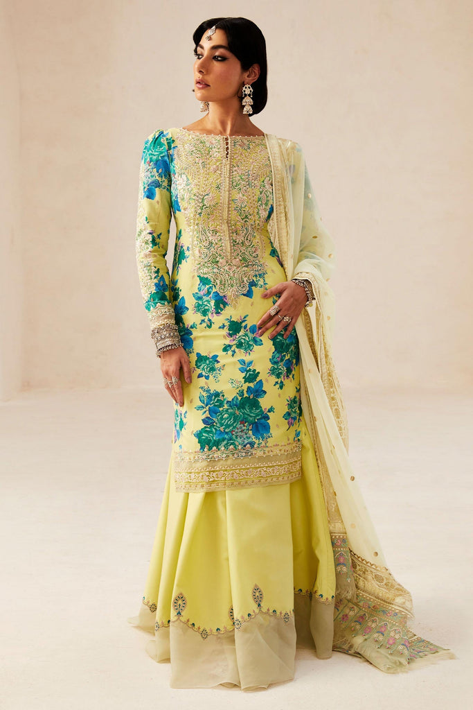 Zara Shahjahan x Ayeza Khan Luxury Lawn Collection 2024 – PHOOL KARI-13A