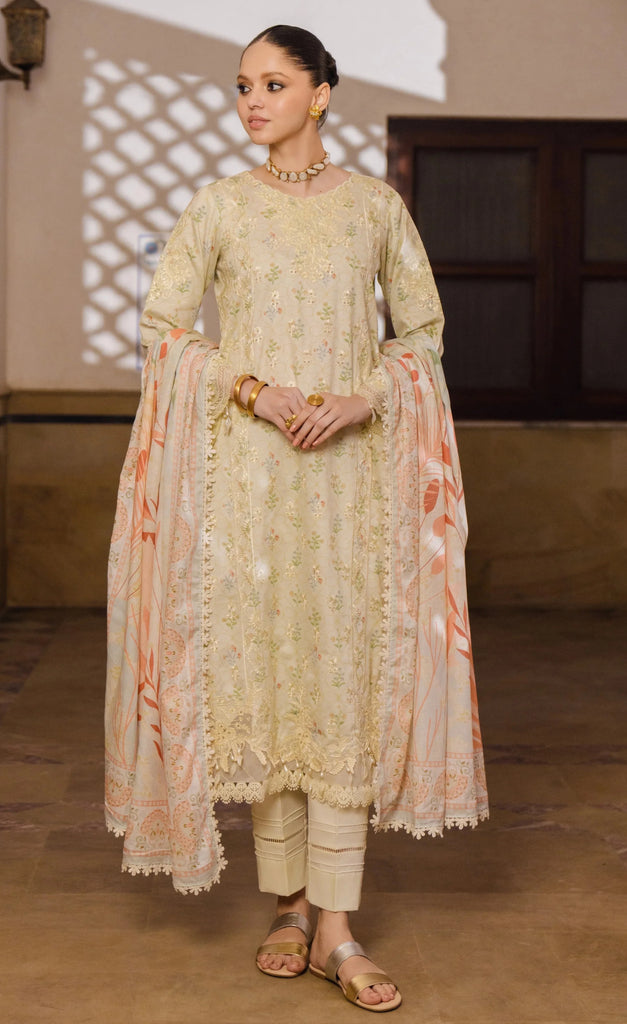 Aabyaan Shezlin Chikankari Lawn by Qalamkar – FARHINA (AS-01)