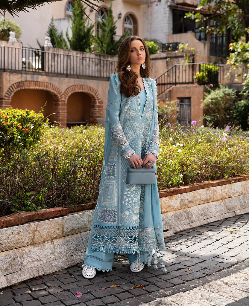 Republic Womenswear Ilana Eid Luxury Lawn – Azure (D4-B)
