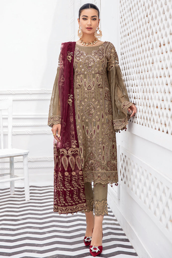Ramsha Rangoon Stitched/Pret Chiffon Collection– D-801