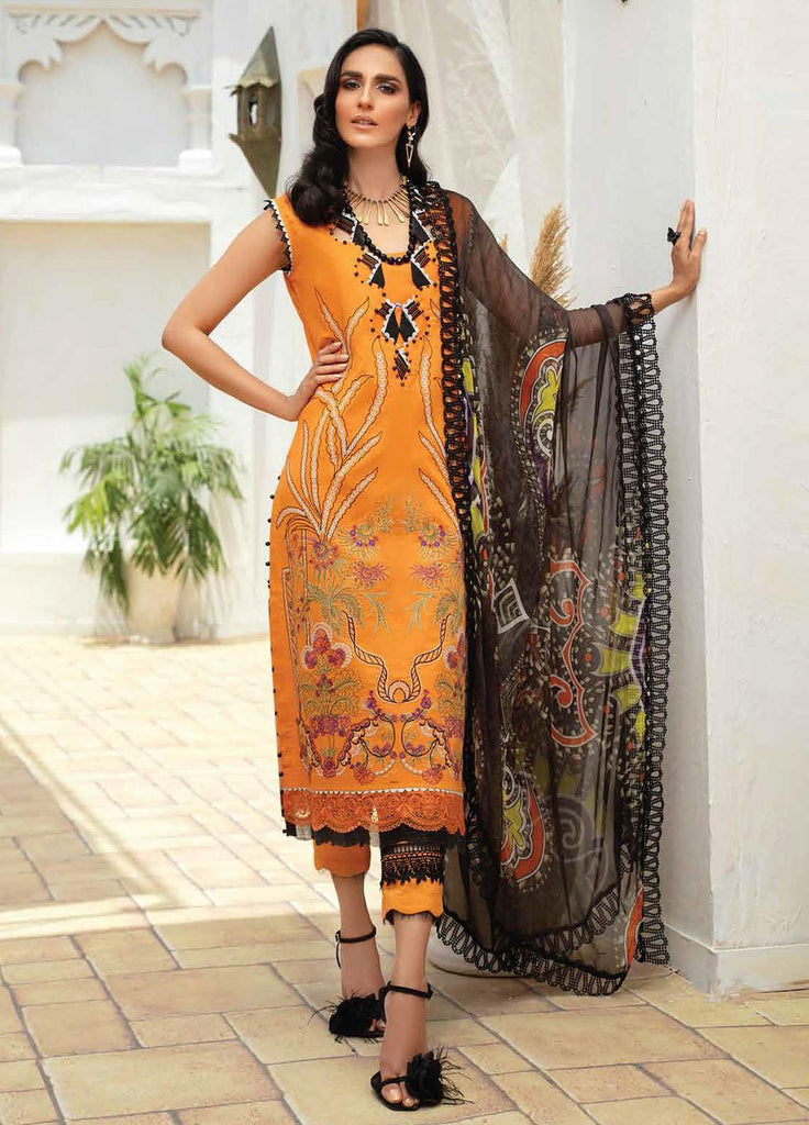 Roheenaz by Mushq Lawn Collection 2022 – RNZ-02-A Gold Finch