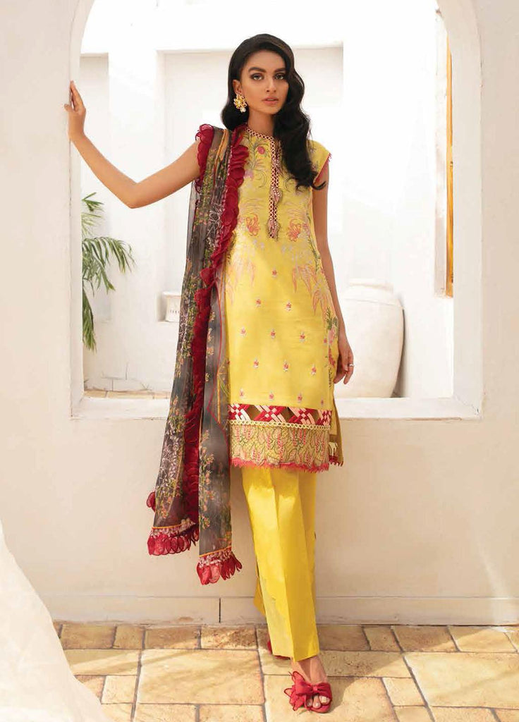 Roheenaz by Mushq Lawn Collection – RNZ-05-B Golden Spice