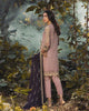 Adan's Libas Arcadia Festive Chiffon Collection – Lavender Rose | ZA-1286
