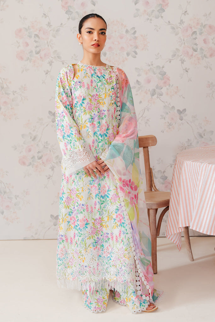 Afrozeh The Floral Charm Lawn Collection – Vanilla
